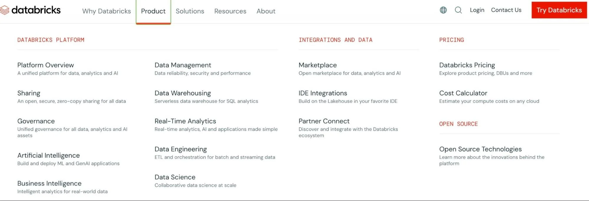 Databricks Products