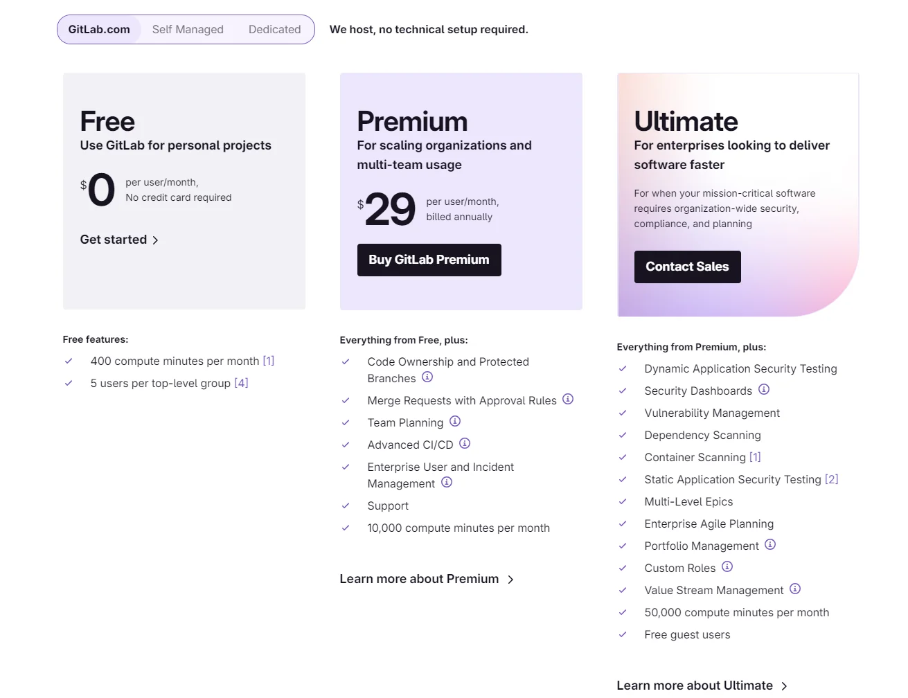 GitLab pricing